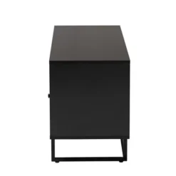 Declan Wood And Natural Rattan 3 Door TV Stand Espresso Brown/Black - Baxton Studio -Furniture Specialty Store GUEST 1312a245 7213 4011 9693 c25b571f3f28