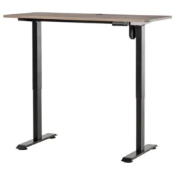 Vinsetto Electric Height Adjustable Standing Desk With 48" Desktop, 4 Memory Button Control And Anti-Collision System, Teak/Black -Furniture Specialty Store GUEST 13845adc 4ed3 4db3 8707 f7dc739813cf