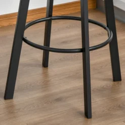 HOMCOM 3 Piece Industrial Adjustable Dining Table Set, Bar Height Bistro Table And Swivel Pub Stools For Small Space -Furniture Specialty Store GUEST 141441dd 8538 4091 bc1b 694a05112ff5