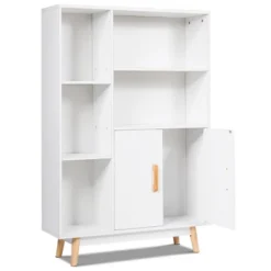 Costway Floor Storage Cabinet Free Standing Wooden Display Bookcase Side Decor Furniture -Furniture Specialty Store GUEST 1420ba38 9d08 46ba bfa2 f60530c5bd91