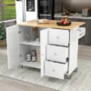 52.7 In. W Mobile Kitchen Island With Drop Leaf Wood Top, Spice Rack And Locking Wheels-ModernLuxe 2 52.7 In. W Mobile Kitchen Island With Drop Leaf Wood Top, Spice Rack And Locking Wheels-ModernLuxe -Furniture Specialty Store GUEST 149631bc ab0c 48da 9ae8 75096e9bb159