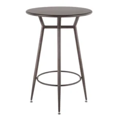 Clara Industrial Round Bar Table - LumiSource