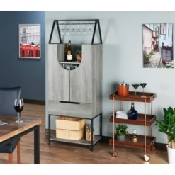 Meluse Multi Storage Wine Cabinet Vintage Gray - HOMES: Inside + Out -Furniture Specialty Store GUEST 1585fe1a 40e5 4695 b9d0 71226f3c9aa5
