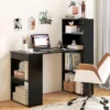 Costway Computer Desk Writing Workstation Office W/6-Tier Storage Shelves WhiteBlack -Furniture Specialty Store GUEST 15b01812 e05f 40ee 9663 cb99ea6b9606