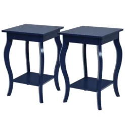 Costway Set Of 2 NightStands Side Table End Table Accent Table W/ Shelf Indigo -Furniture Specialty Store GUEST 16009ceb 1339 45f8 9faa 321033c0221c