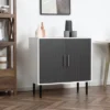 HOMCOM 2-Door Storage Cabinet With Adjustable Shelf, Free Standing Accent Sideboard And Buffet For Kitchen Or Hallway, Grey / White -Furniture Specialty Store GUEST 1600f2e3 e4cd 4609 8b2c ff663a62f638