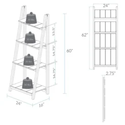 60" Folding Slatted Bookcase-4 Shelf -Furniture Specialty Store GUEST 166a9b5b 6e88 4530 a4ee 5fdd6fcbddef
