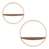 2pc Maxfield Round Wall Shelf Set Walnut Brown - Kate & Laurel All Things Decor -Furniture Specialty Store GUEST 16a183ff 9f10 4adc 9a6a c3a6d779cede