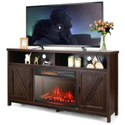 Costway 1350W Electric Fireplace Heater W/59'' Fireplace TV Stand -Furniture Specialty Store GUEST 17296810 b80a 4000 8eae b2466d6699dc