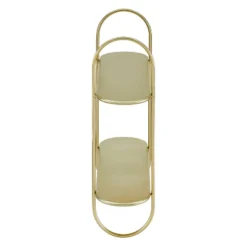 20" 2 Tier Warm Metal Hanging Bracket Wall Mounted Shelf Gold - Danya B. -Furniture Specialty Store GUEST 17460281 e57b 4c0b 99f6 cdab78de4051