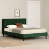 Queen Flam Upholstered Complete Platform Bed Dark Green - South Shore -Furniture Specialty Store GUEST 178dc7e8 4638 4bfa b078 093e9db418ea