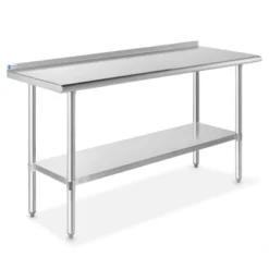 GRIDMANN Stainless Steel Tables With Backsplash And Undershelf, NSF Commercial Kitchen Work & Prep Tables For Restaurant And Home -Furniture Specialty Store GUEST 1807d66f d45b 469b b2dc ba481e33071c