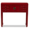 Melodie 6 Drawer Console Table Red - Baxton Studio -Furniture Specialty Store GUEST 189524b8 f570 42b6 b227 4d2300c4d56f