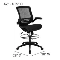 Emma And Oliver Mid-Back Transparent Mesh Drafting Chair With Flip-Up Arms 20 Emma And Oliver Mid-Back Transparent Mesh Drafting Chair With Flip-Up Arms -Furniture Specialty Store GUEST 18fc1643 56f4 4e07 9a73 855a7e0a399b