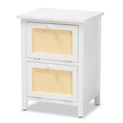 Sariah Wood Rattan 2 Door Nightstand White - Baxton Studio 15 Sariah Wood Rattan 2 Door Nightstand White - Baxton Studio -Furniture Specialty Store GUEST 193fbe4e 5daa 4c3d 9095 b512a51a5b67