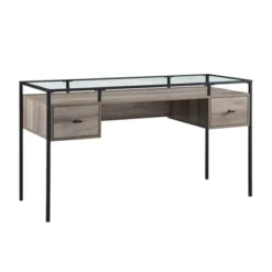 Lamvia Contemporary 2 Tier Glass Top Desk - Saracina Home -Furniture Specialty Store GUEST 19a7252b 2989 4a0c 8d84 a24484b81013