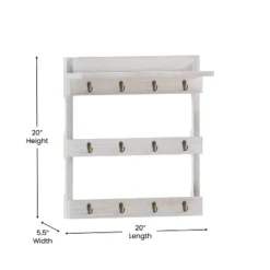 Emma And Oliver Wall Mounted Mug Rack With 12 Coffee Cup Hangers And Built-In Shelf For Coffee, Sugar & More 19 Emma And Oliver Wall Mounted Mug Rack With 12 Coffee Cup Hangers And Built-In Shelf For Coffee, Sugar & More -Furniture Specialty Store GUEST 19dcae87 bac1 425b ba64 312bef461ac9