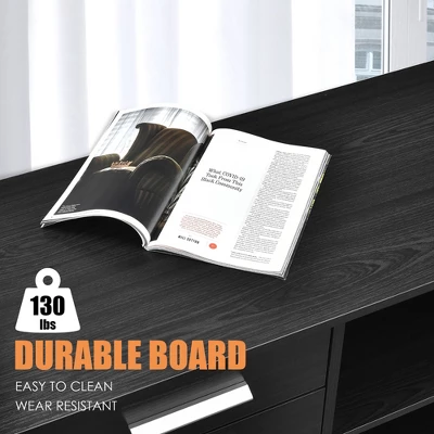 Costway 3-Drawer File Cabinet Mobile Lateral Cabinet Printer Stand EspressoBlack 8 Costway 3-Drawer File Cabinet Mobile Lateral Cabinet Printer Stand EspressoBlack - Image 6