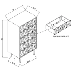 5 Drawer Geo Textured Chest - Linon -Furniture Specialty Store GUEST 1a586356 d662 4094 817e 7e30a4c00a85