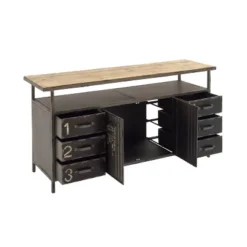 Industrial Wood Buffet Gray - Olivia & May -Furniture Specialty Store GUEST 1a7e8b7b e37c 4636 a449 88471e17eeea