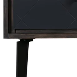 Cross Solid Oak And Metal Nightstand Dark Gray - Armen Living -Furniture Specialty Store GUEST 1b0eb2da b380 4577 9b38 f0510ba2c0f0