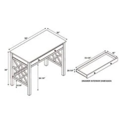 Whitley Antique Desk White - Linon -Furniture Specialty Store GUEST 1bc35309 0871 4ba2 83bb e9edf5abe004