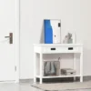 HOMCOM Console Table With 2 Storage Drawers And Open Shelf, Modern Sofa Table For Hallway, Living Room, Or Bedroom, White 2 HOMCOM Console Table With 2 Storage Drawers And Open Shelf, Modern Sofa Table For Hallway, Living Room, Or Bedroom, White -Furniture Specialty Store GUEST 1c157037 8c64 4a1a 8b5d 70822da62b25