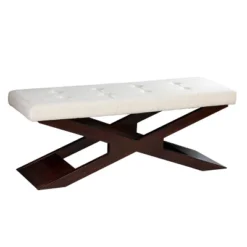 Harrondly Upholstered Entryway Bench Cream/Dark Espresso - Aiden Lane -Furniture Specialty Store GUEST 1c687fae 224c 4ffd a48c 2ff47fdc2f1c