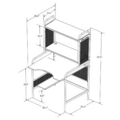 ICarus Mesh Gaming Desk With Wood Desktop - X Rocker -Furniture Specialty Store GUEST 1c8657d7 527a 4104 a13c 01074570924d