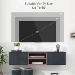 Wall Mounted Floating TV Stand For TVs Up To 65'' With Adjustable Shelves And Magnetic Cabinet Door-ModernLuxe -Furniture Specialty Store GUEST 1cc58d54 c2eb 4658 85cb b9f16e564cd2