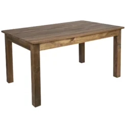 Emma And Oliver 60" X 38" Rectangular Antique Rustic Solid Pine Farm Dining Table -Furniture Specialty Store GUEST 1d8a3c07 49e3 4abe a1da e3ae33831e10