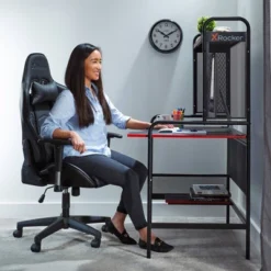 ICarus Mesh Gaming Desk With Wood Desktop - X Rocker -Furniture Specialty Store GUEST 1e5c76d5 140a 45a3 a6c8 8d1e48661f60