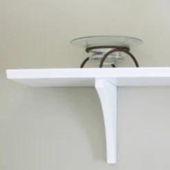 7.5" X 35" Mission Shelf With Bracket White - InPlace -Furniture Specialty Store GUEST 1e67584c aa61 4ce9 8658 caff1791bb67