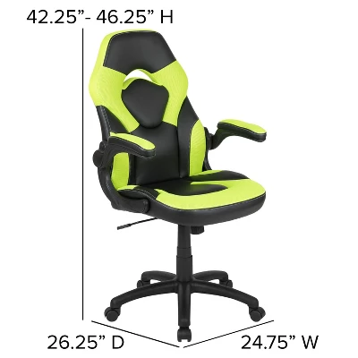 Flash Furniture Gaming Desk And Racing Chair Set With Cup Holder, Headphone Hook, And Monitor/Smartphone Stand 6 Flash Furniture Gaming Desk And Racing Chair Set With Cup Holder, Headphone Hook, And Monitor/Smartphone Stand - Image 4