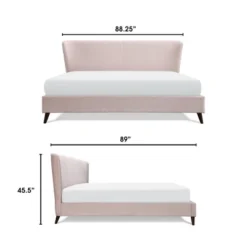 Adele Wingback Upholstered Platform Bed - Adore Decor -Furniture Specialty Store GUEST 1e782978 3ba9 4e49 8569 cdb6a7e04b5f