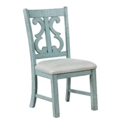 5pc Lexin Round Dining Table Set Antique Light Blue/Dark Oak - MiBasics -Furniture Specialty Store GUEST 1f0f3f5c 3bb4 4287 b9e1 a8a73549cdd1