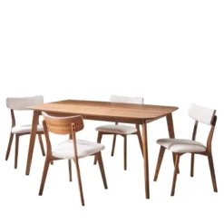 5pc Alma Mid Century Wood Dining Set - Christopher Knight Home -Furniture Specialty Store GUEST 1f5e1539 877f 4c69 926d 3222ca1de44e