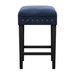 Cassidy Wood Upholstered Backless Counter Height Stool Black/Blue Velvet - Hillsdale Furniture -Furniture Specialty Store GUEST 201bdf20 7633 4f11 847c cb9e6c2fca95