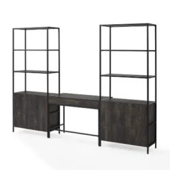 3pc Jacobsen Desk And Large Etagere Set Brown Ash - Crosley 26 3pc Jacobsen Desk And Large Etagere Set Brown Ash - Crosley -Furniture Specialty Store GUEST 2077d939 de2a 4116 9129 75d801e433cc