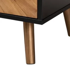 Richardson Two-Tone Wood 2 Drawer Storage Cabinet Natural Brown/Black - Baxton Studio -Furniture Specialty Store GUEST 20fae8d8 58ad 4de3 82fd 40b4d1acb05a