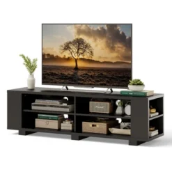 Costway 59'' Wood TV Stand Console Storage Entertainment Media Center W/ Adjustable Shelf -Furniture Specialty Store GUEST 21507602 6212 42ff b198 eb866a3cedbd
