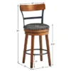 Costway Set Of 2/4 BarStool 25.5'' Swivel Counter Height Dining Chair With Rubber Wood Legs -Furniture Specialty Store GUEST 22048915 7522 47a4 95c9 78def22a1d01