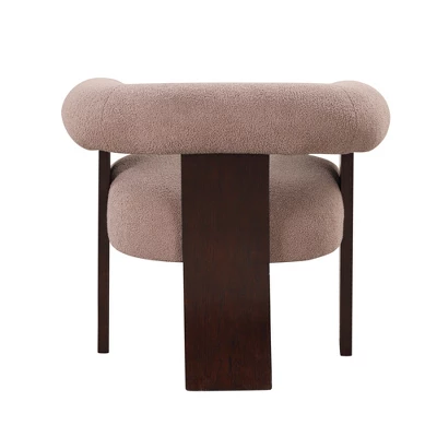 The Curved Wishbone Frame Teddy Velvet Accent Chair-ModernLuxe 11 The Curved Wishbone Frame Teddy Velvet Accent Chair-ModernLuxe - Image 9