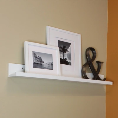 48" X 4.5" Picture Ledge Wall Shelf White - Inplace 3 48" X 4.5" Picture Ledge Wall Shelf White - Inplace