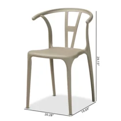 4pc Warner Plastic Dining Chair Set - Baxton Studio -Furniture Specialty Store GUEST 226d90b6 1f7e 4b49 9ea5 f835d73d8b43
