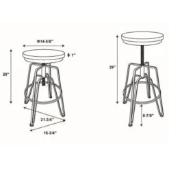 Metal And Wood Stools - Linon -Furniture Specialty Store GUEST 2286fa64 7151 4ae5 89a5 e85861490162