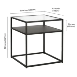 Metal Industrial Side Table In Black And Bronze Finish - Henn&Hart -Furniture Specialty Store GUEST 22bb5d7f cb17 4b87 9006 343373020a4a
