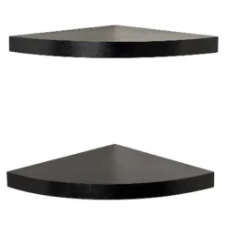 (Set Of 2) 11.5" X 1.5" Radial Floating Corner Shelves - Danya B. -Furniture Specialty Store GUEST 23b80352 2c23 4622 8ece 8d0e27bc5be2