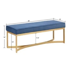 Secor Upholstered Accent Bench With Metal Base - Martha Stewart -Furniture Specialty Store GUEST 23bb375c 0a56 45c1 9a02 07c0e98f42fb