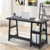 Tangkula Trestle Computer Desk Indoor Office Workstation For Home Office With 2-Tier Storage Shelves -Furniture Specialty Store GUEST 243de304 7dc9 4888 80ec c63ff563ddcf